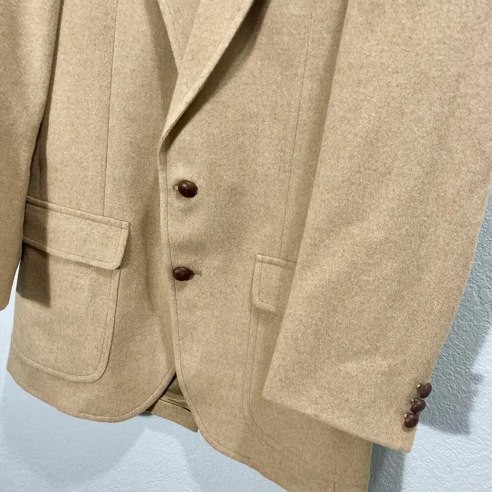 Vintage 1960s Tan Orbach's Men's 100% Camel Hair Blazer Sportswear Jacket 40R